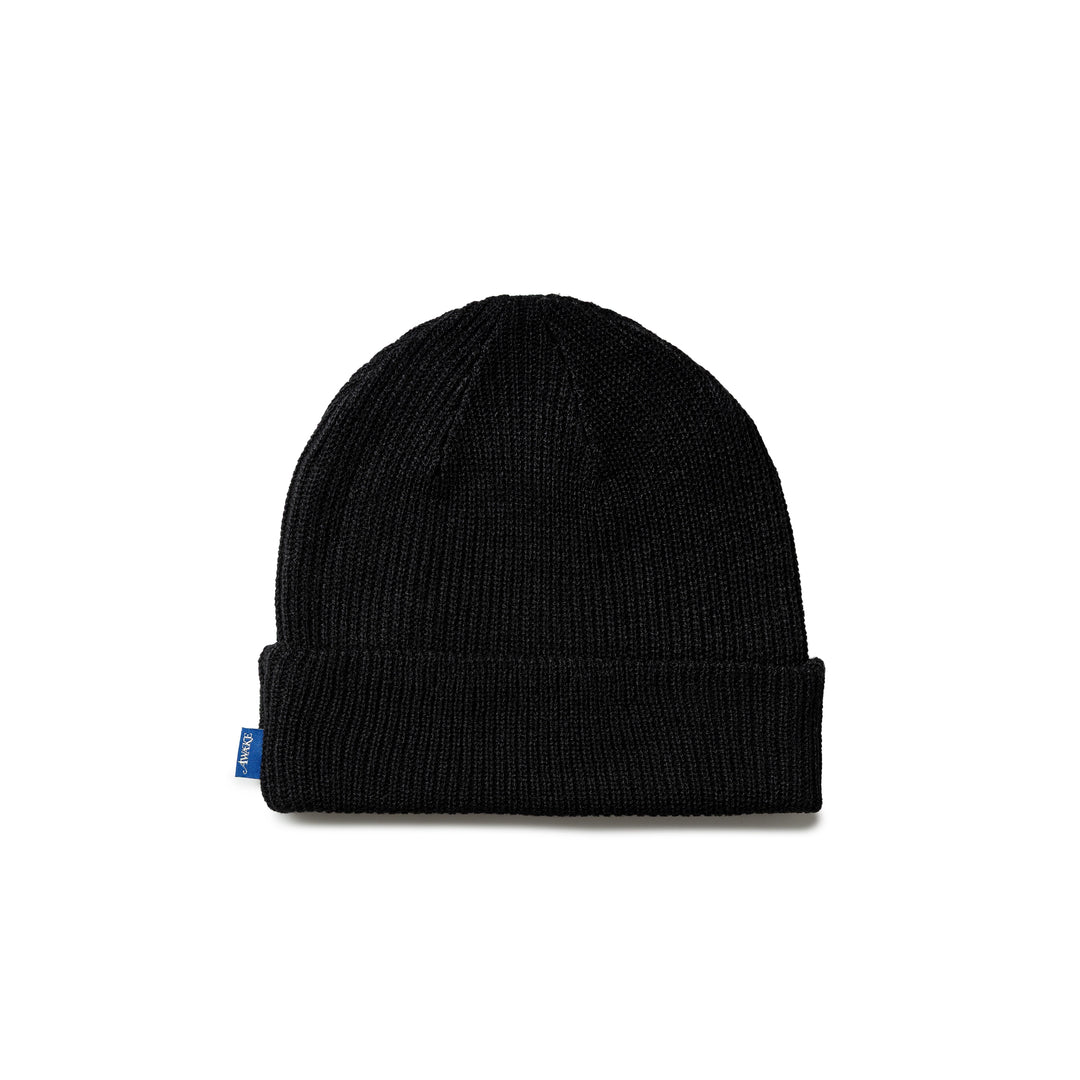 Loose Gauge Knit Beanie | Black