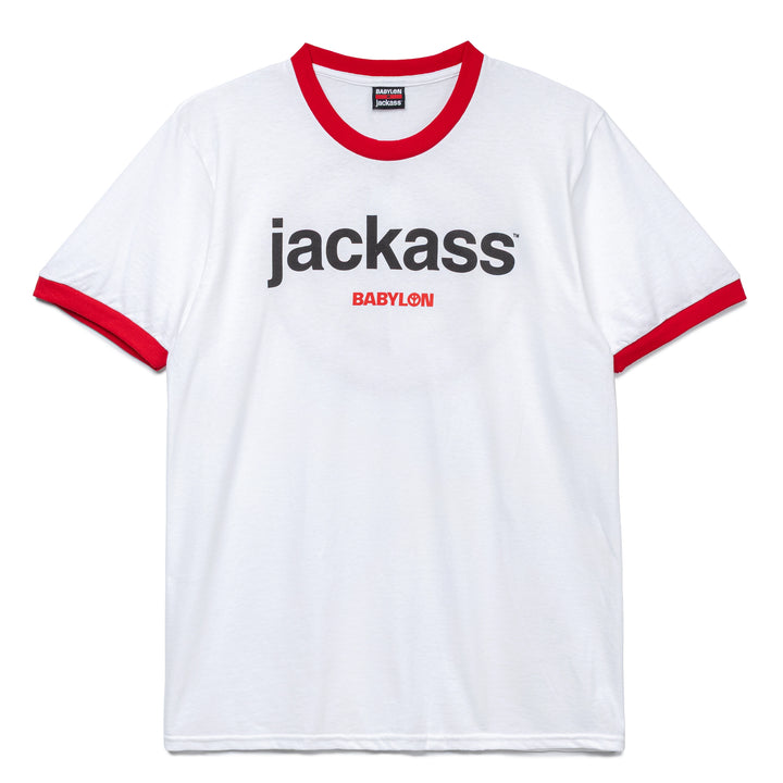 Babylon x Jackass Ringer Tee | White