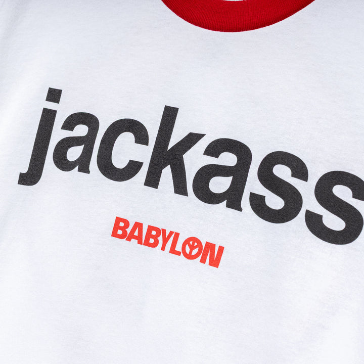 Babylon x Jackass Ringer Tee | White