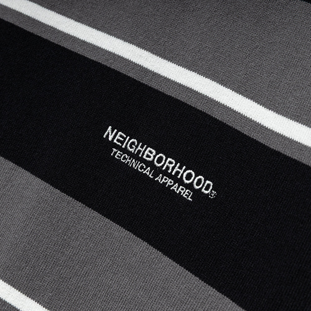 Border L/S Crew Neck | Gray