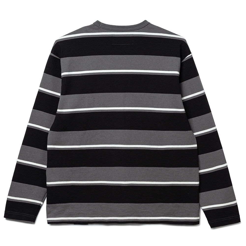 Border L/S Crew Neck | Gray
