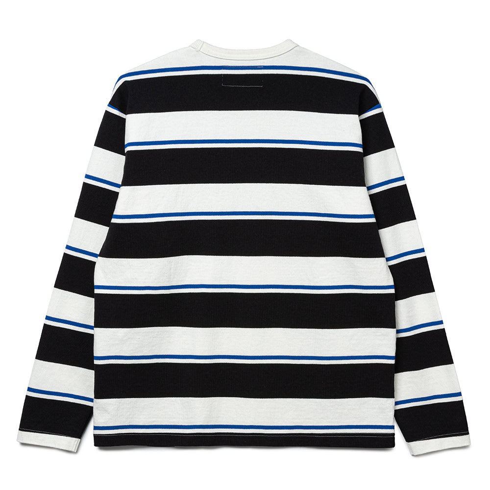Border L/S Crew Neck | White