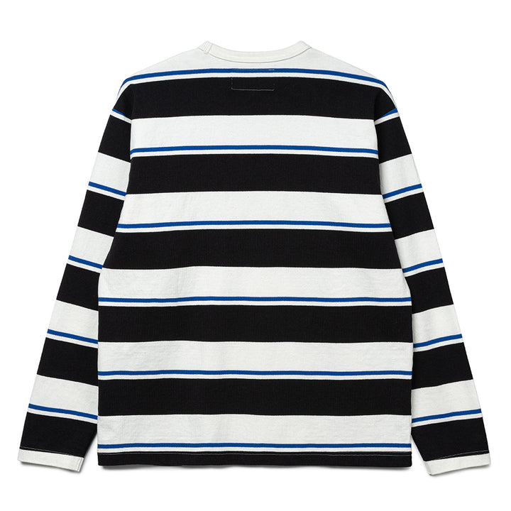 Border L/S Crew Neck | White
