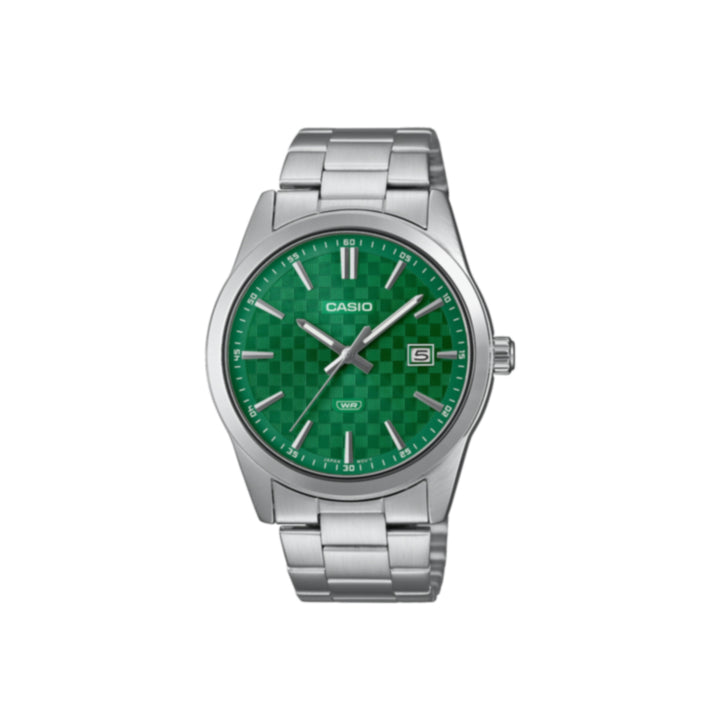 CASIO Standard MTP-VD03D-3A1 | Silver Dark Green