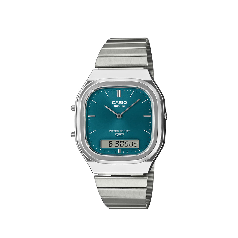 Casio Vintage AQ-240E-3A | Silver Green