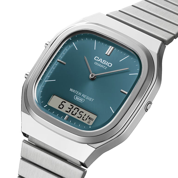 Casio Vintage AQ-240E-3A | Silver Green