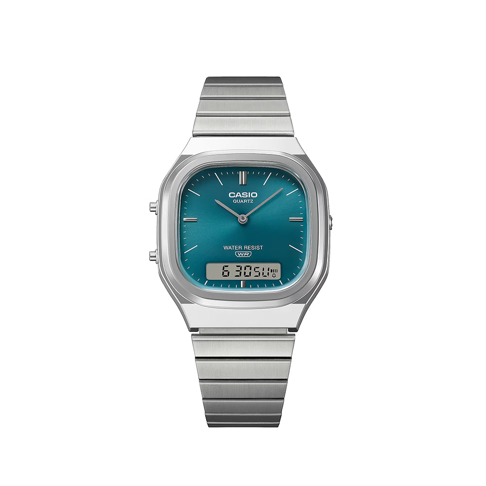 Casio Vintage AQ-240E-3A | Silver Green