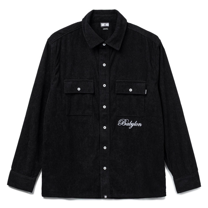 Corduroy L/S Shirt | Black