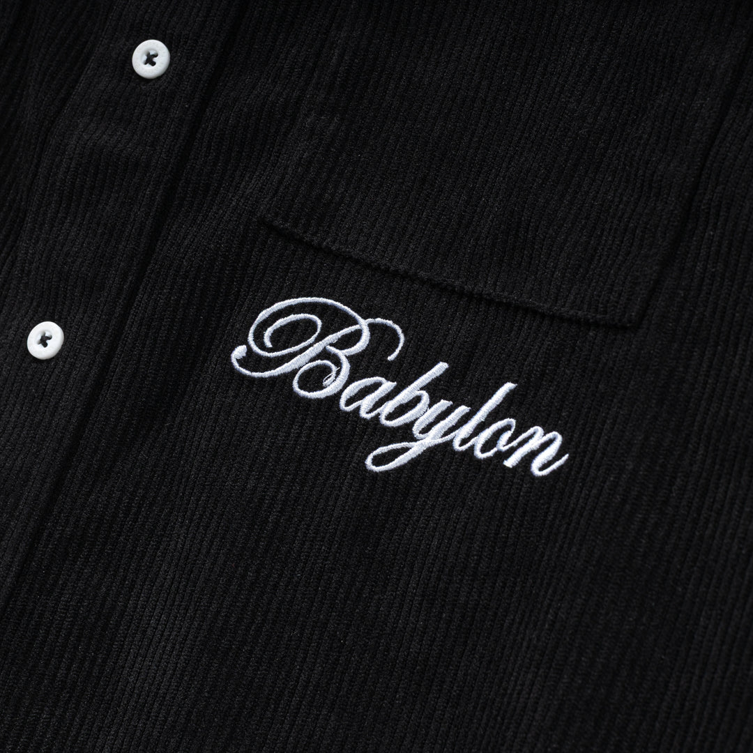 Corduroy L/S Shirt | Black