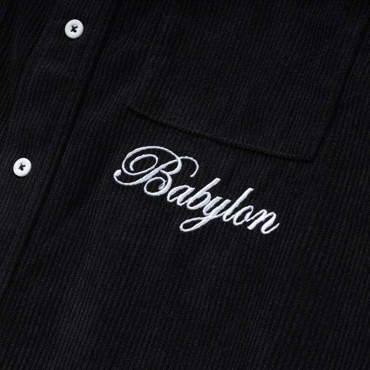 Corduroy L/S Shirt | Black