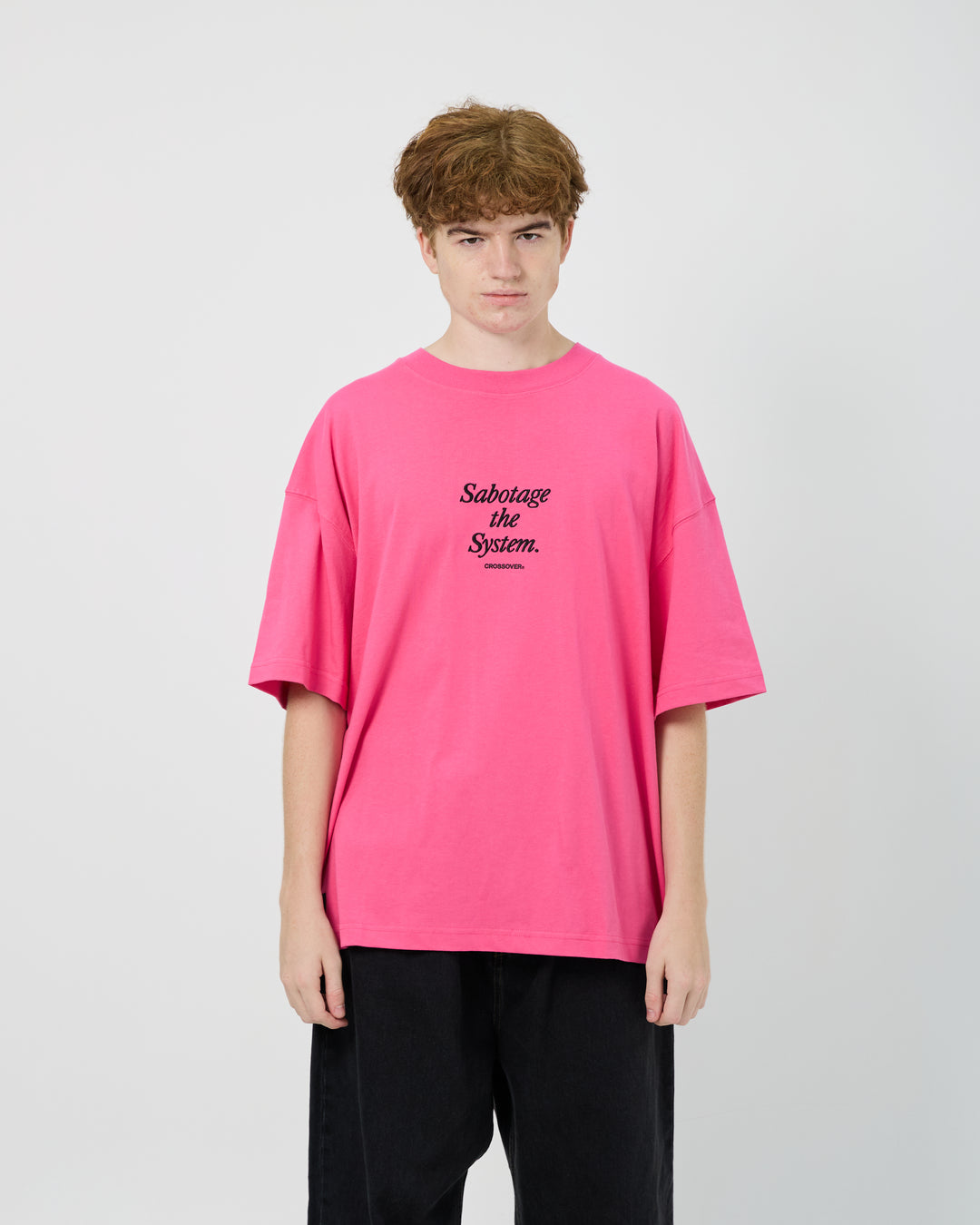 Sabotage The System Tee | Pink