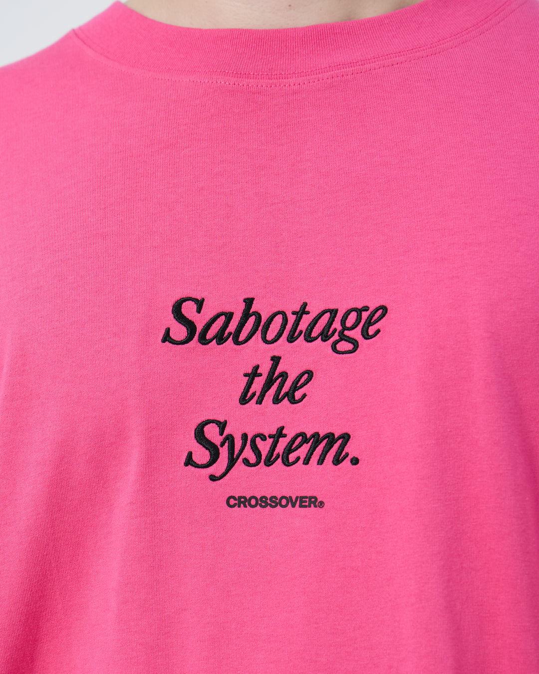Sabotage The System Tee | Pink