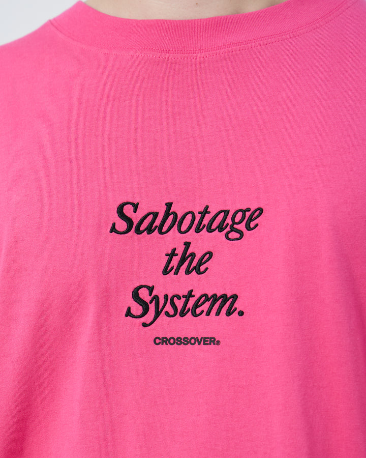 Sabotage The System Tee | Pink