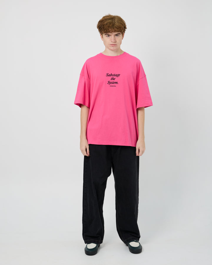Sabotage The System Tee | Pink