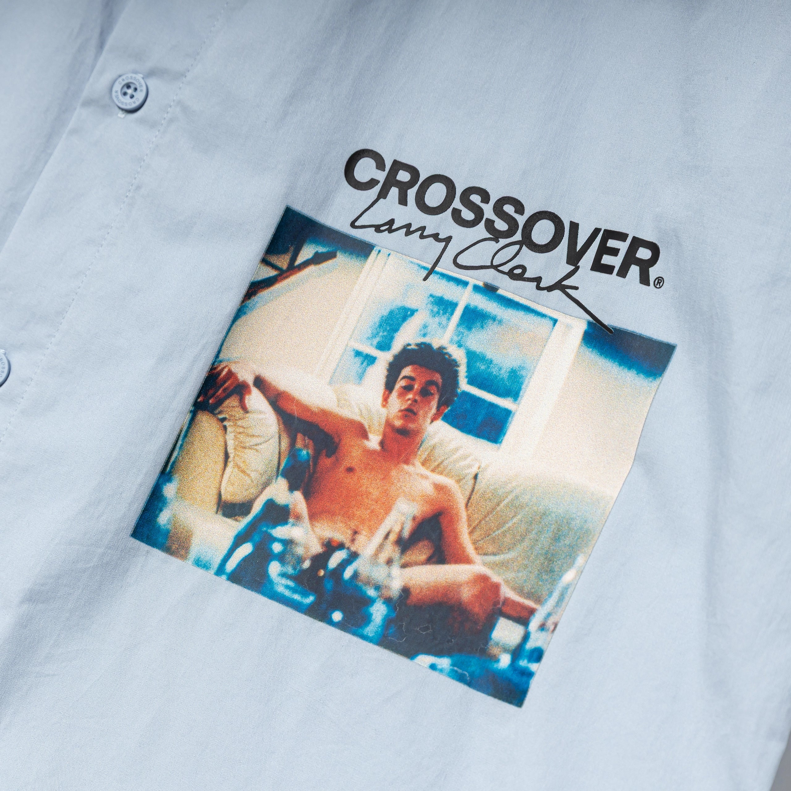 CROSSOVER® × KIDS by Larry Clark 30th Anniversary '01' Shirt | Blue