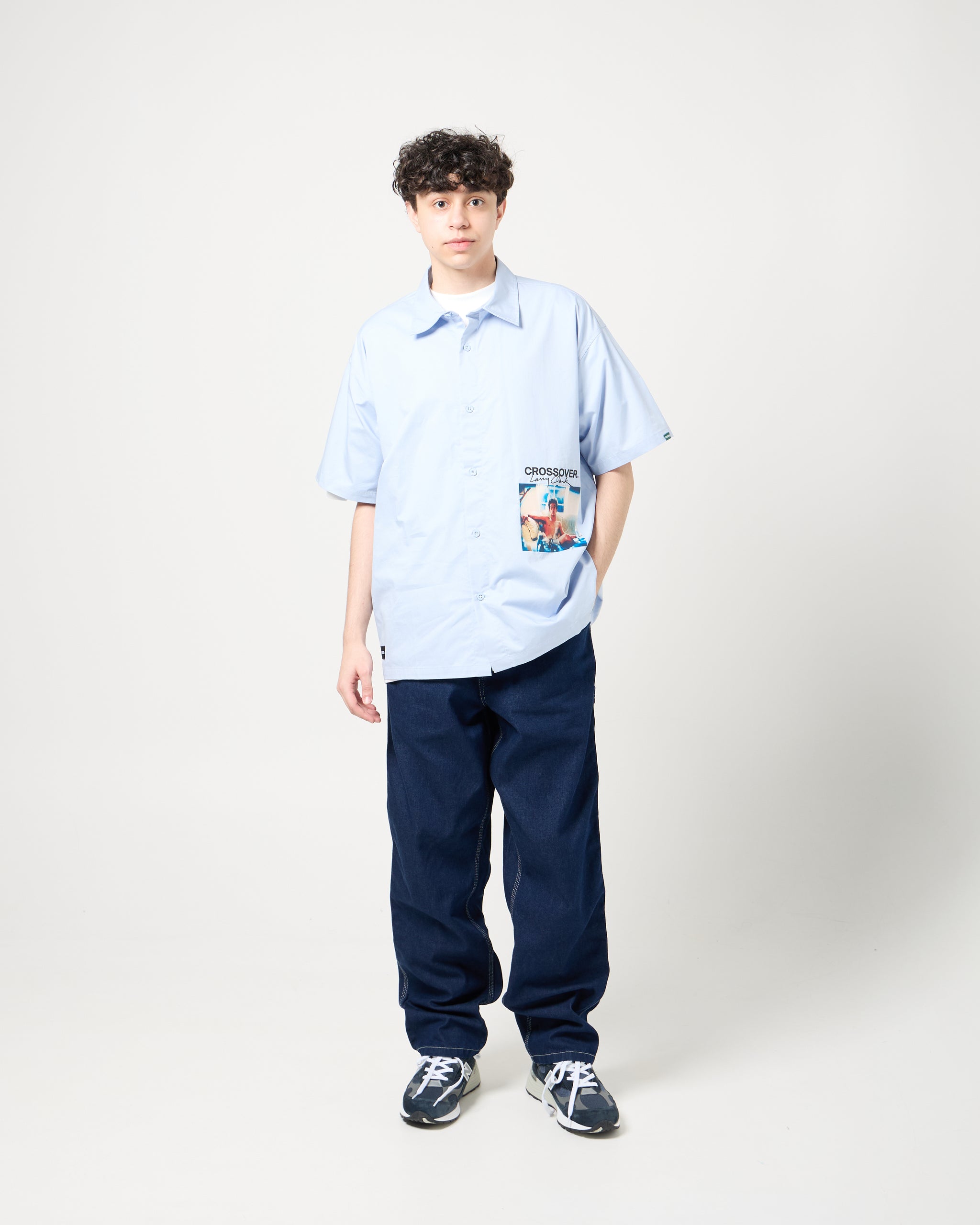 CROSSOVER® × KIDS by Larry Clark 30th Anniversary '01' Shirt | Blue