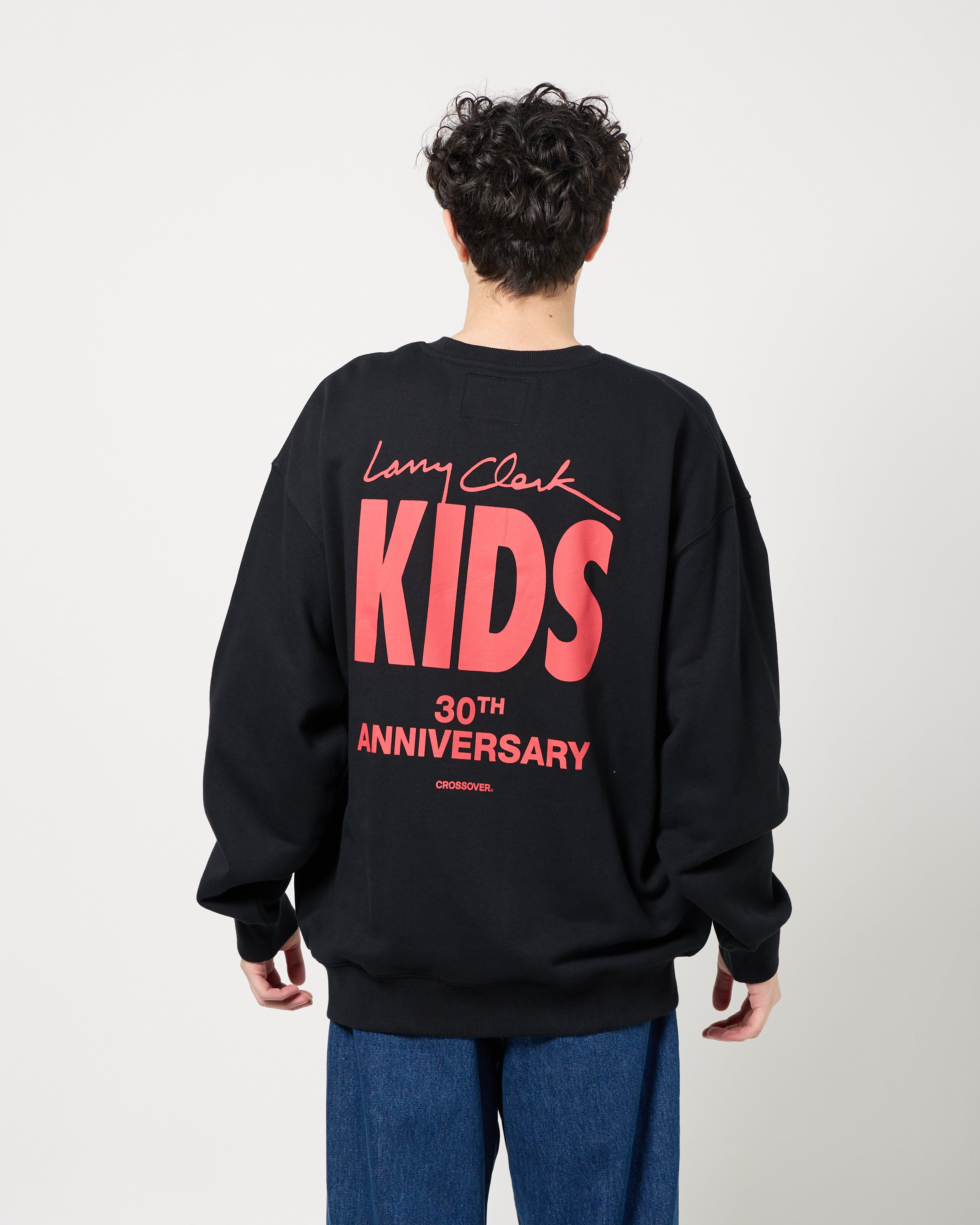 CROSSOVER® × KIDS by Larry Clark 30th Anniversary Crewneck Sweater | Black