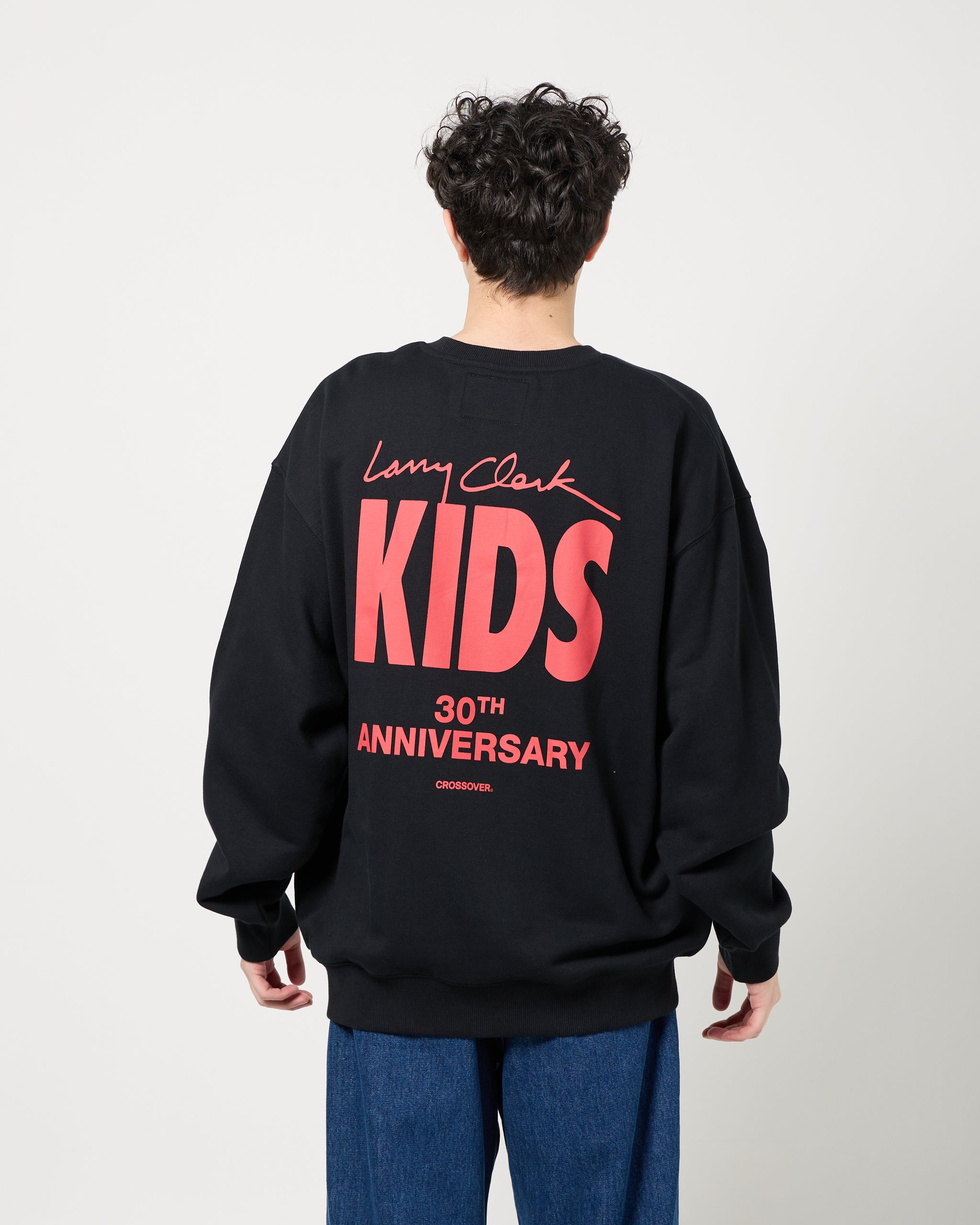 CROSSOVER® × KIDS by Larry Clark 30th Anniversary Crewneck Sweater | Black