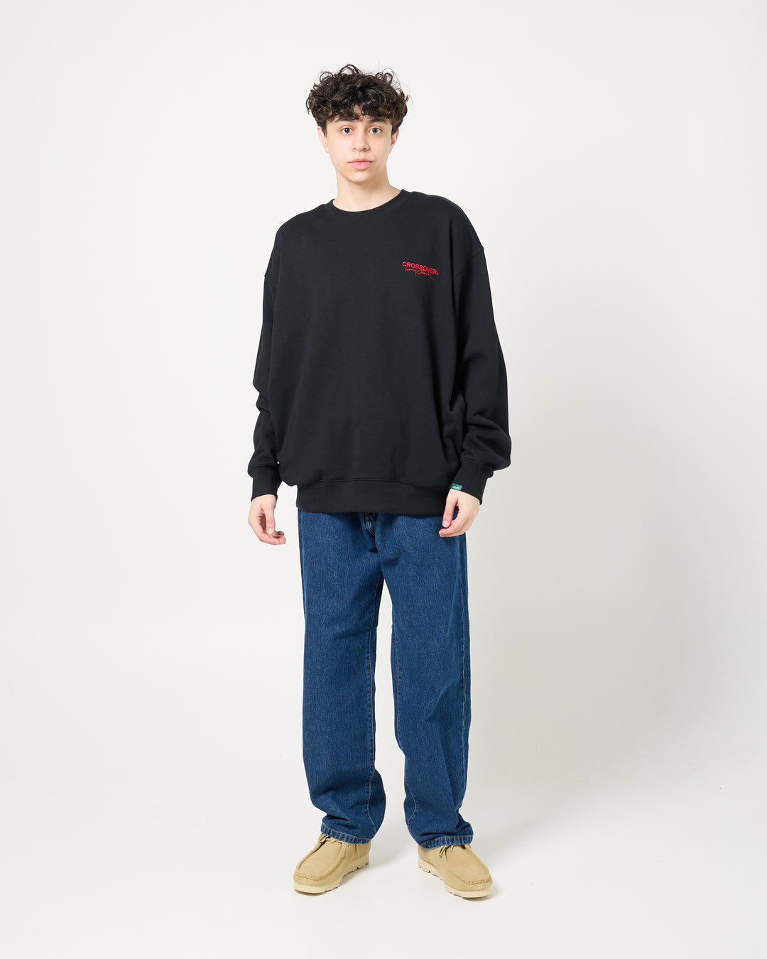 CROSSOVER® × KIDS by Larry Clark 30th Anniversary Crewneck Sweater | Black