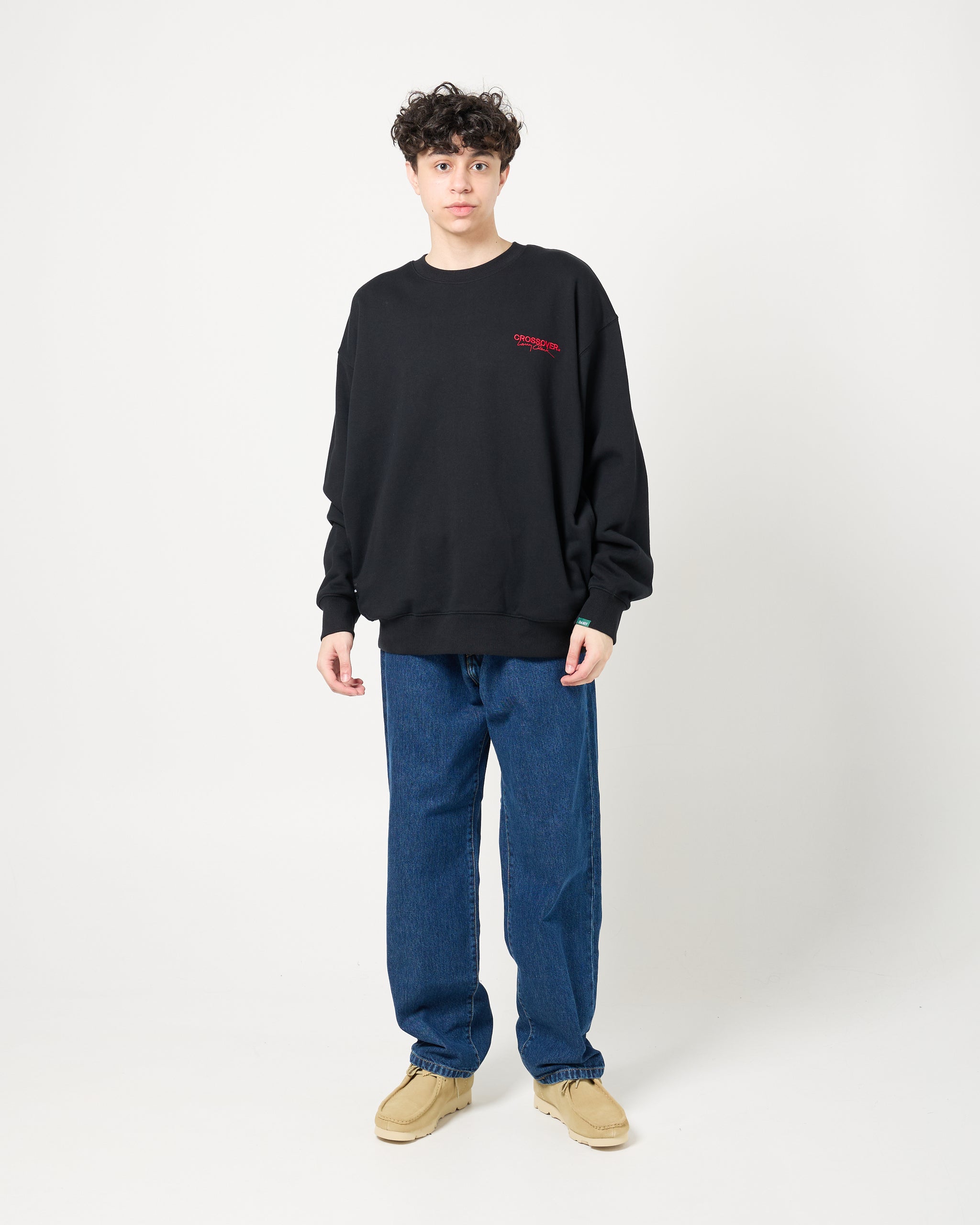 CROSSOVER® × KIDS by Larry Clark 30th Anniversary Crewneck Sweater | Black