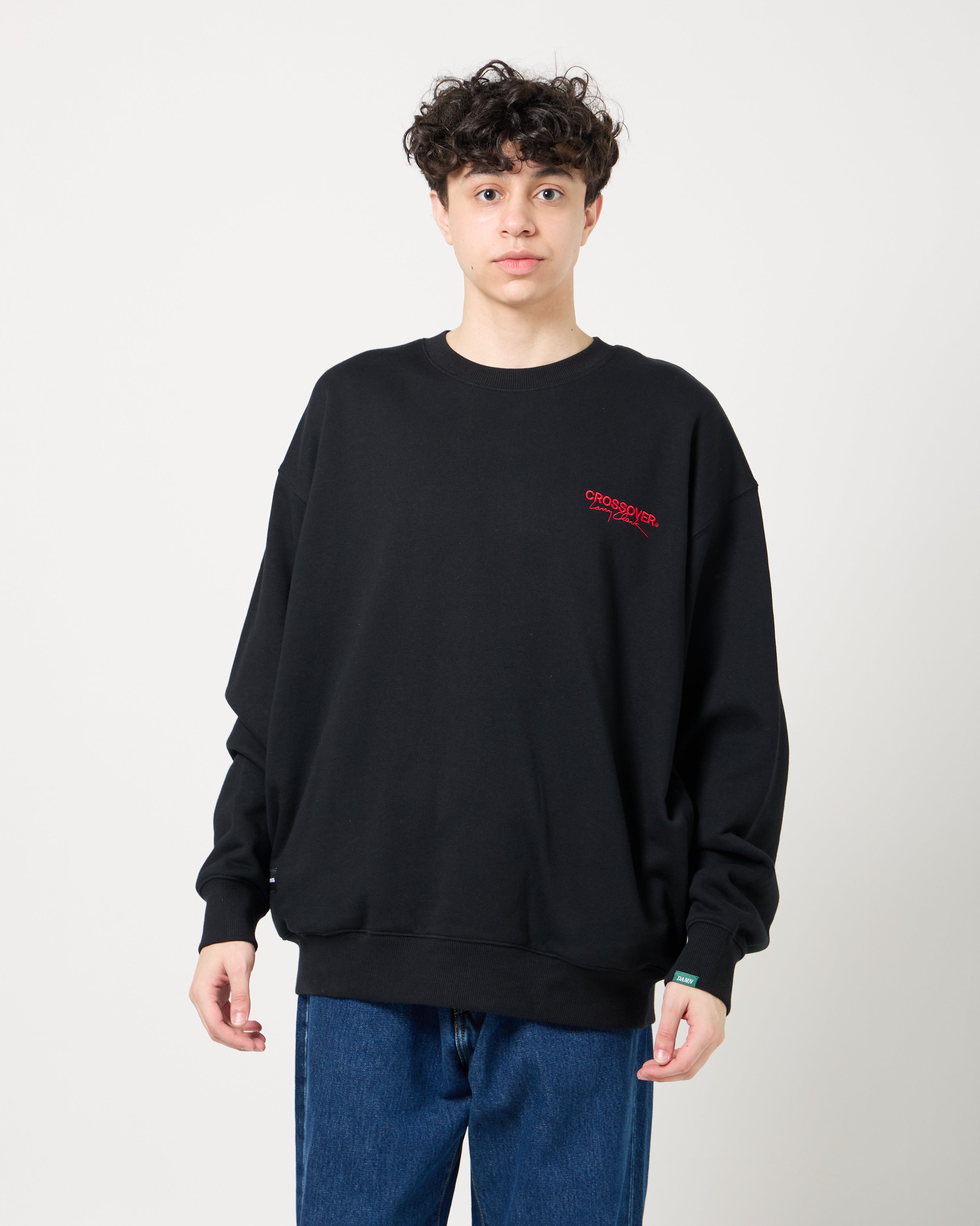 CROSSOVER® × KIDS by Larry Clark 30th Anniversary Crewneck Sweater | Black