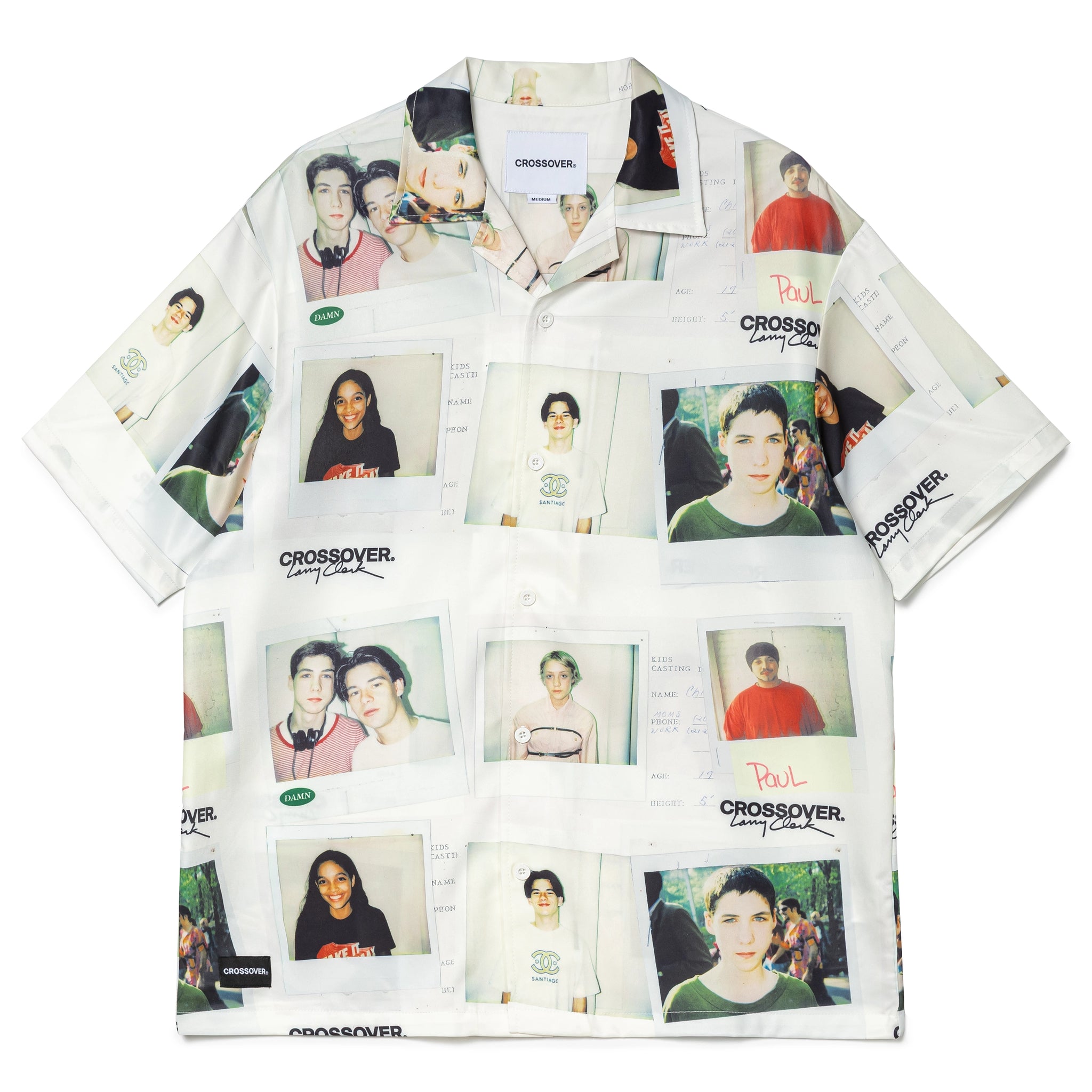 CROSSOVER® × KIDS by Larry Clark 30th Anniversary Hawaiian Shirt | White