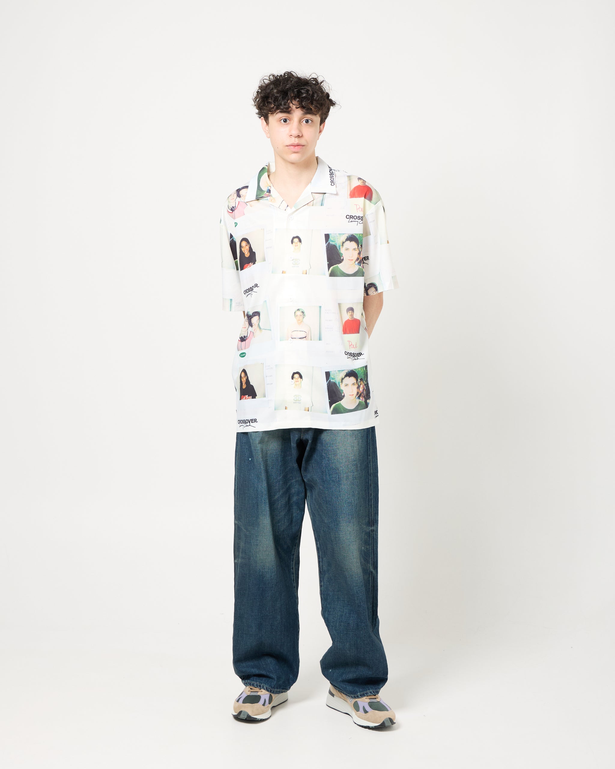 CROSSOVER® × KIDS by Larry Clark 30th Anniversary Hawaiian Shirt | White