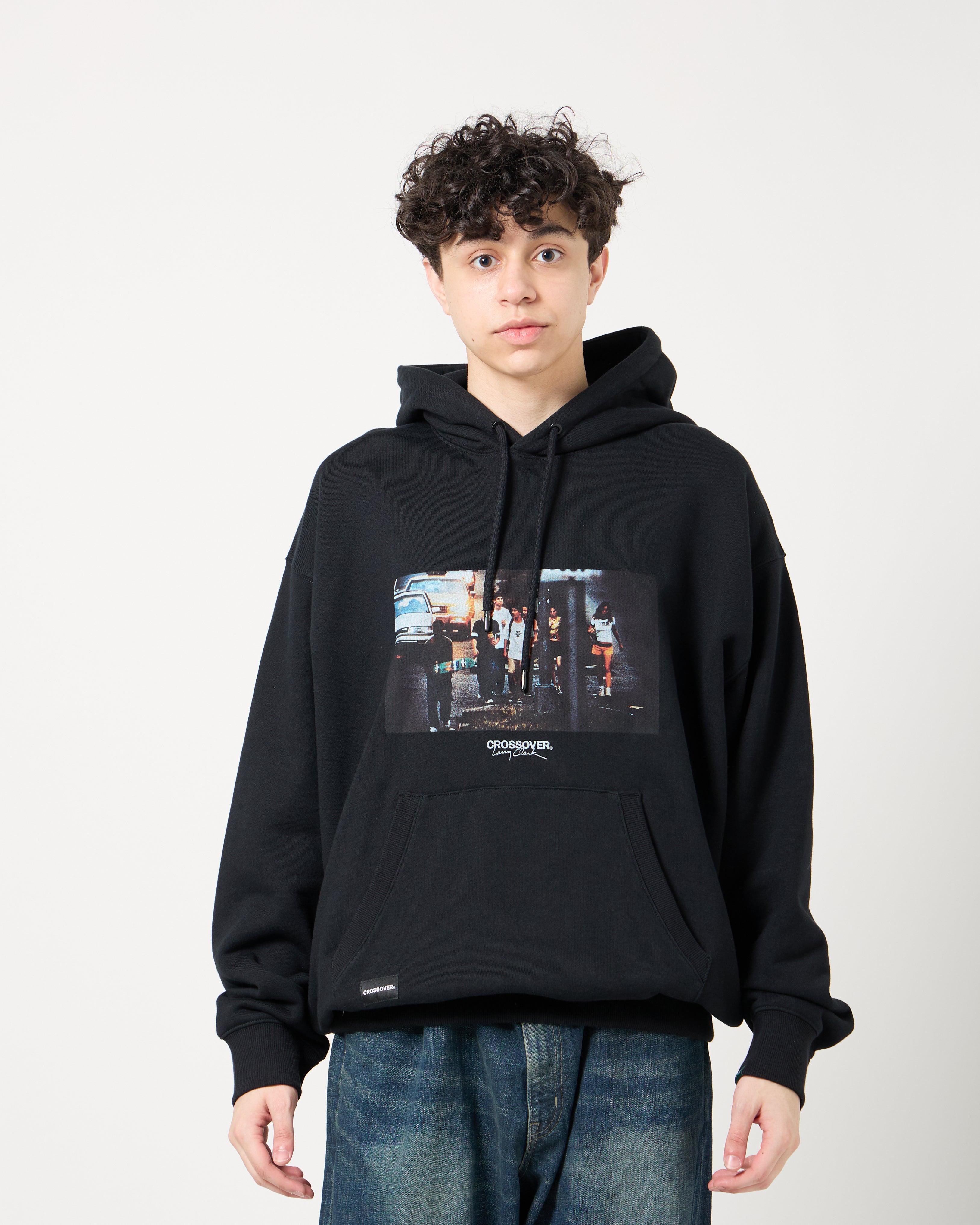 CROSSOVER® × KIDS by Larry Clark 30th Anniversary Pullover Hoodie | Black
