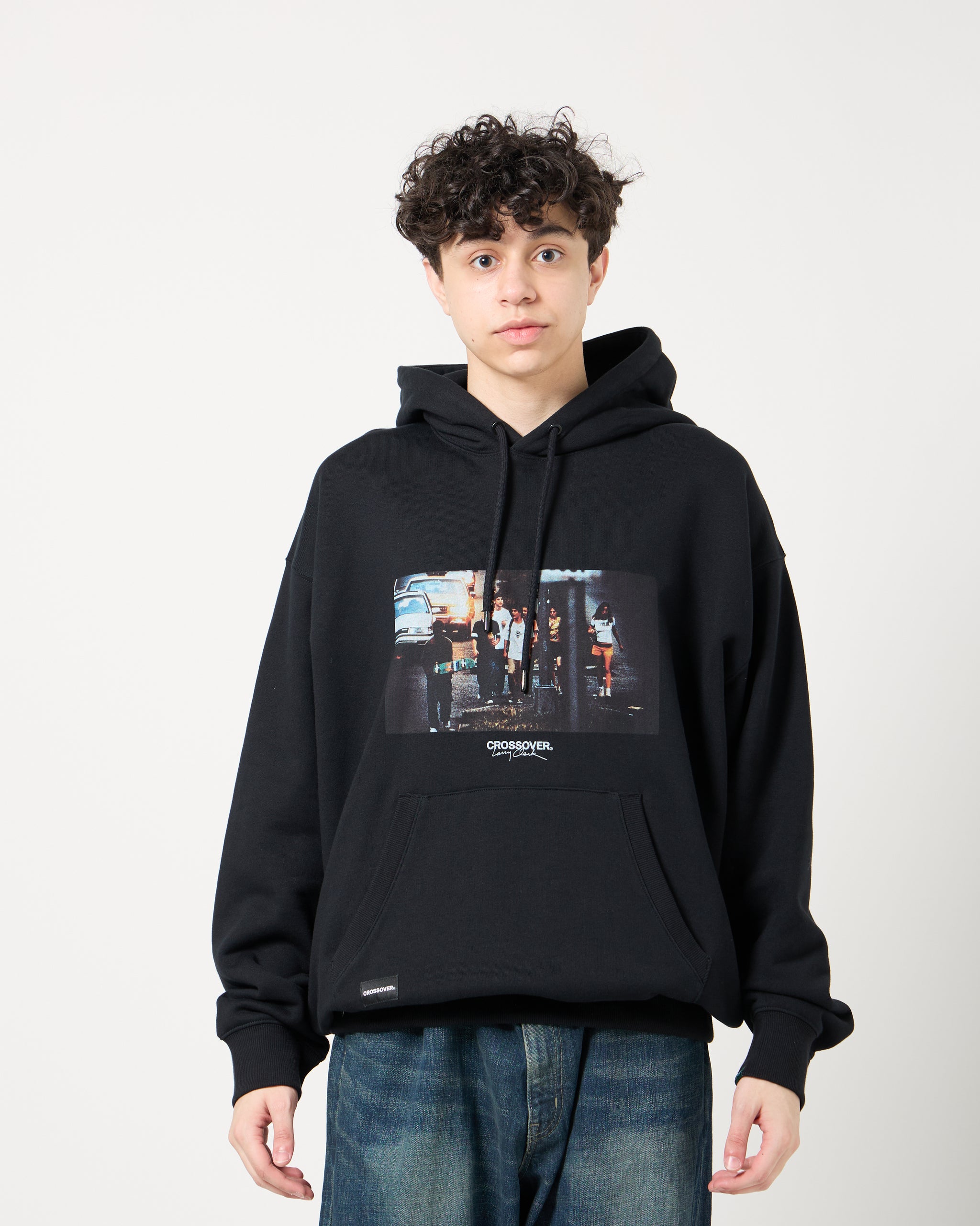 CROSSOVER® × KIDS by Larry Clark 30th Anniversary Pullover Hoodie | Black