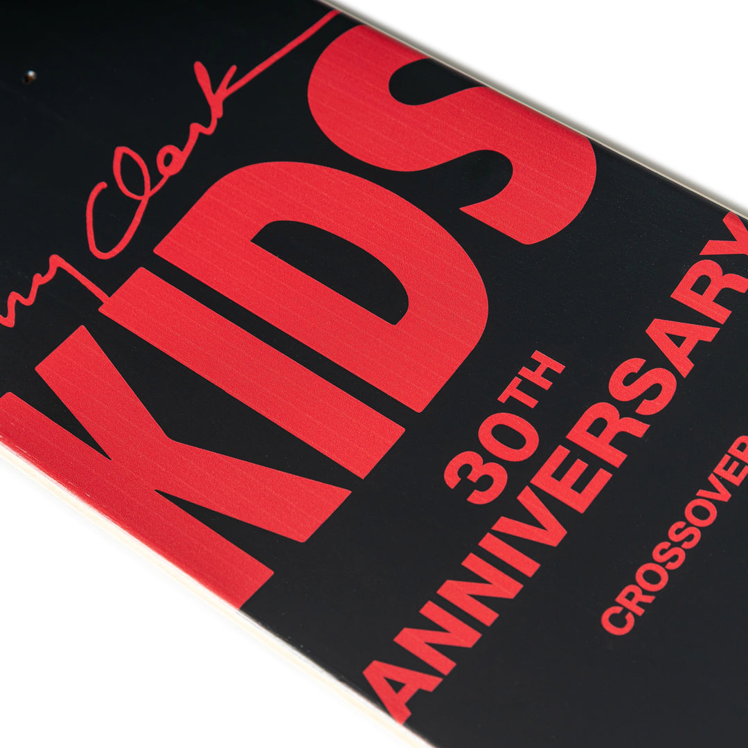 CROSSOVER® × KIDS by Larry Clark 30th Anniversary Skateboard Deck | Black Red