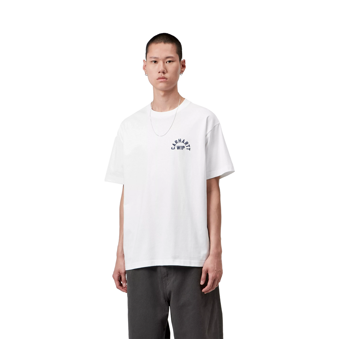 Arch Script Tee | White