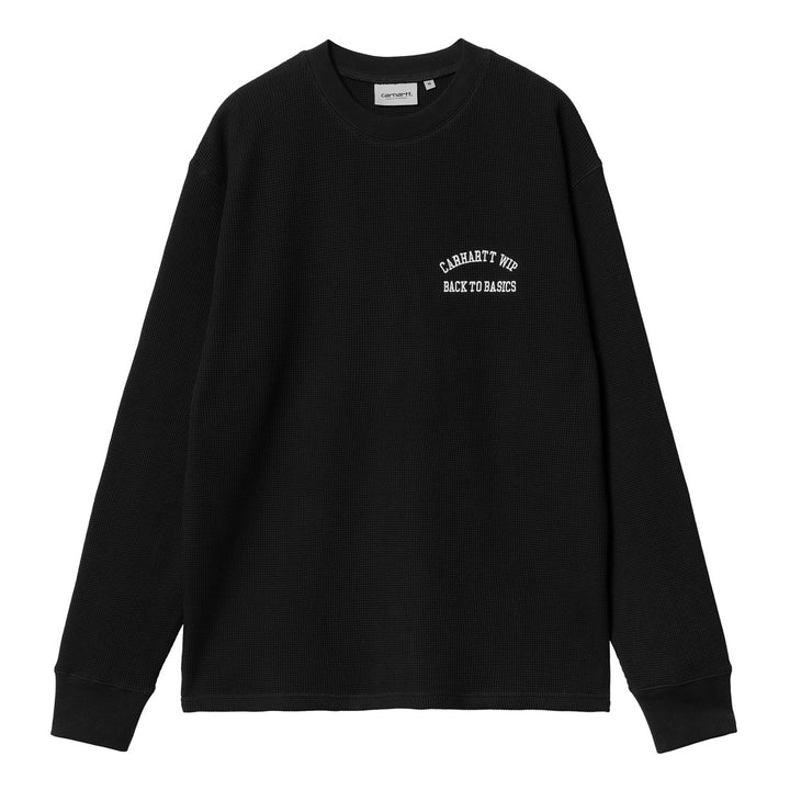 Basics Script L/S Tee | Black