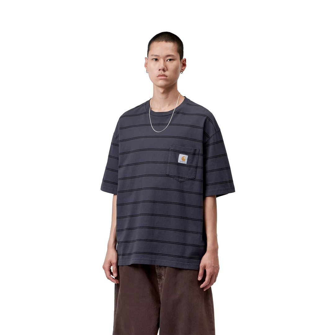 Cardona Pocket Tee | Dark Navy (Garment dyed)