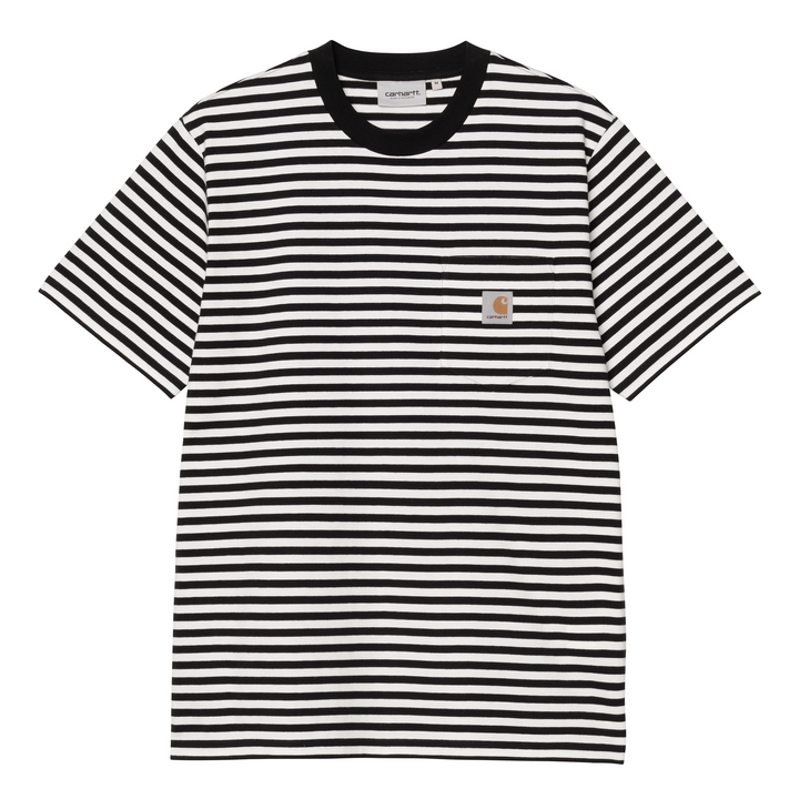 Ezra Pocket Tee | Ezra Stripe Black
