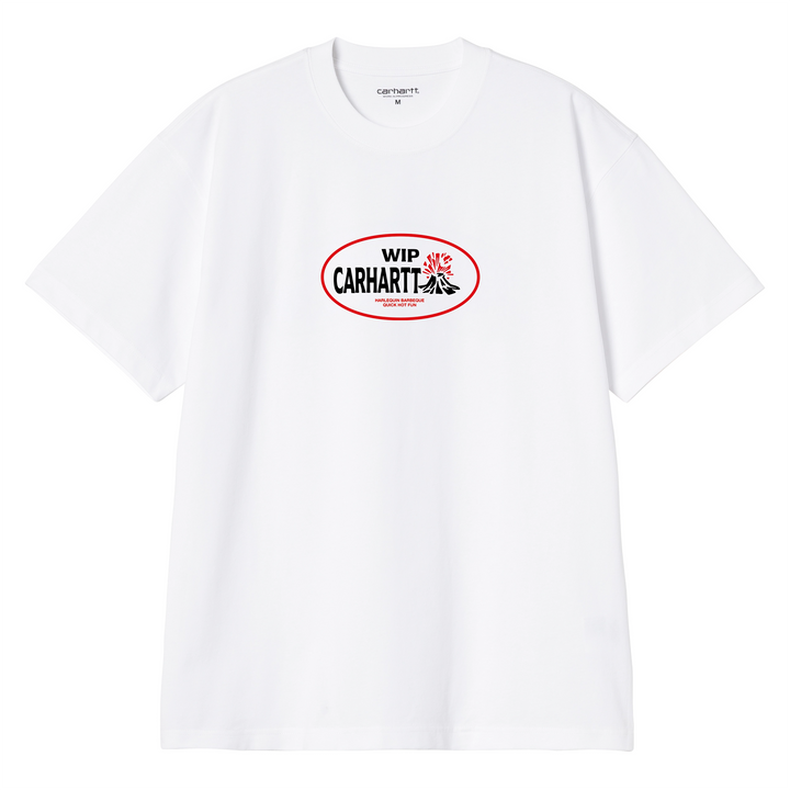 Harlequin BBQ Tee | White