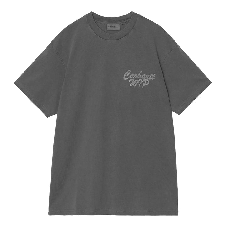 Hatching Script Tee | Black