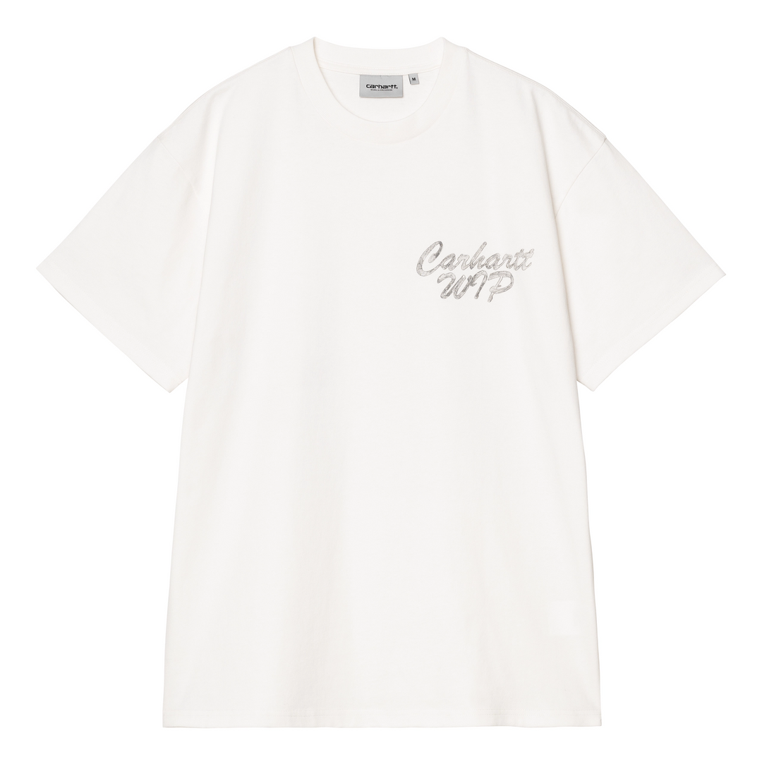 Hatching Script Tee | Wax (Garment dyed)