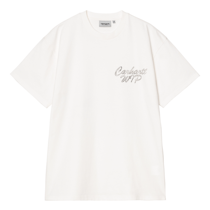 Hatching Script Tee | Wax (Garment dyed)