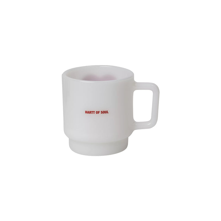 Heart Glass Mug | White