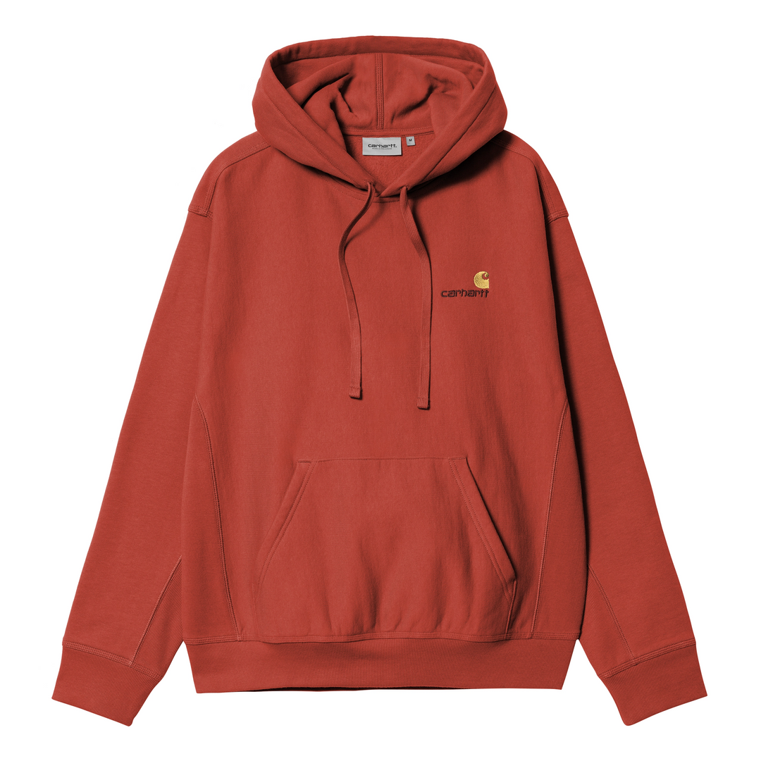 Hooded American Script Sweat | Oxide Red
