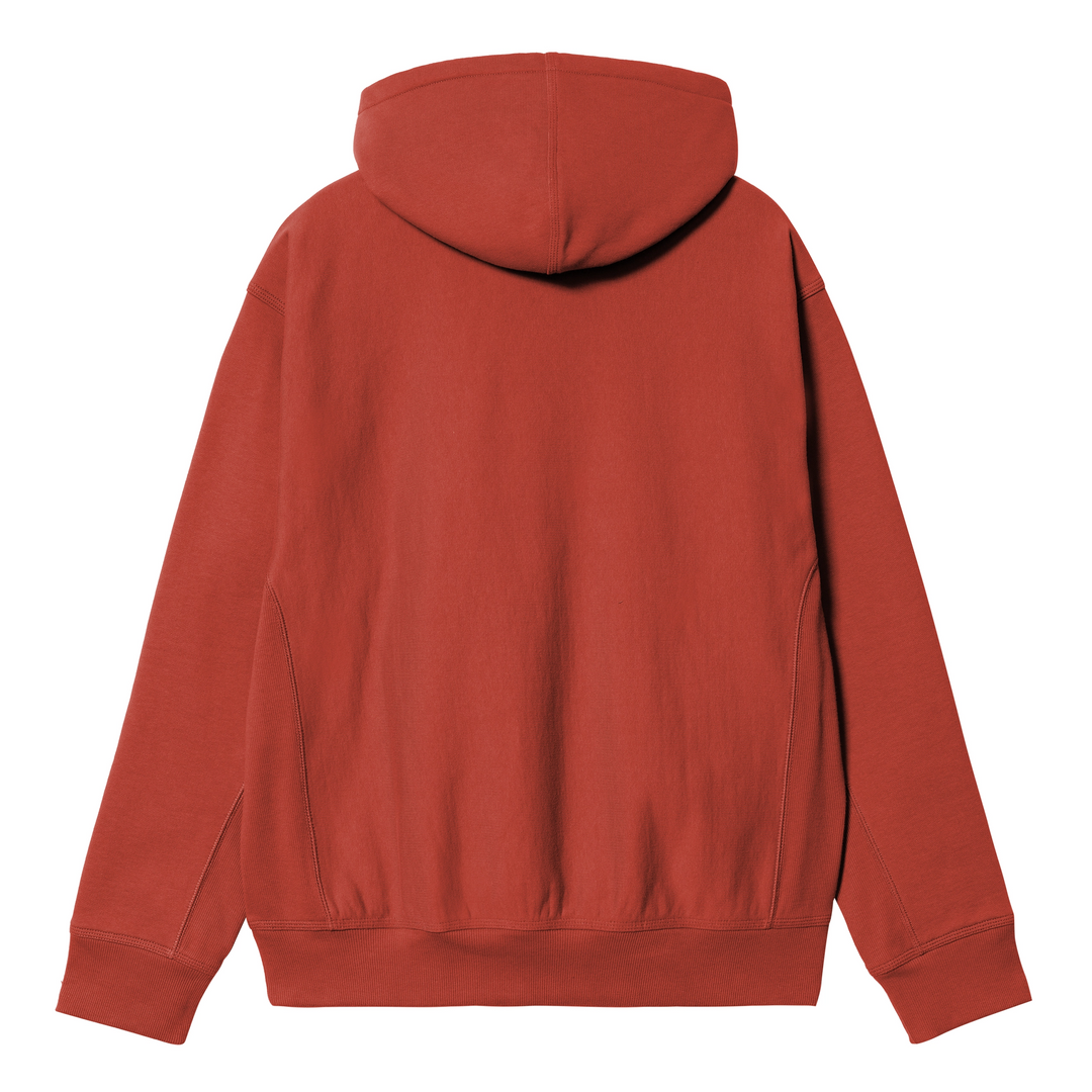 Hooded American Script Sweat | Oxide Red