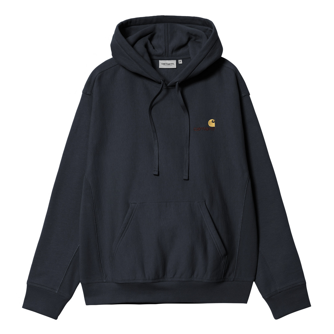 Hooded American Script Sweatshirt | Deep Night