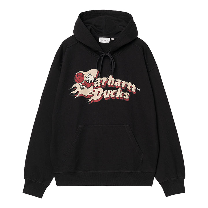 Hooded Flaming Ducks Sweatshirt | Black