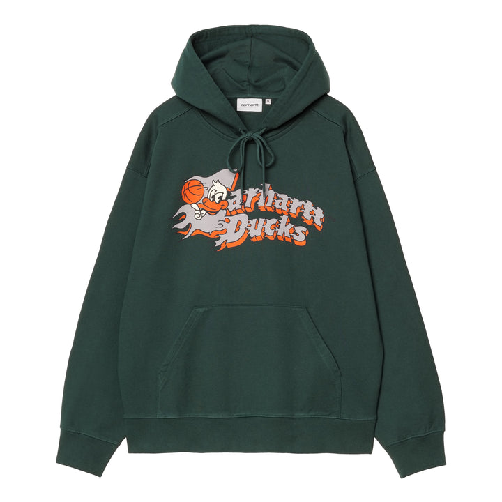 Hooded Flaming Ducks Sweatshirt | Conifer