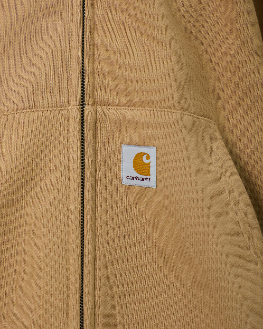 Hooded Square Label Jacket | Peanut