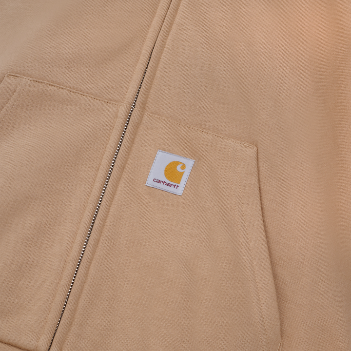 Hooded Square Label Jacket | Peanut