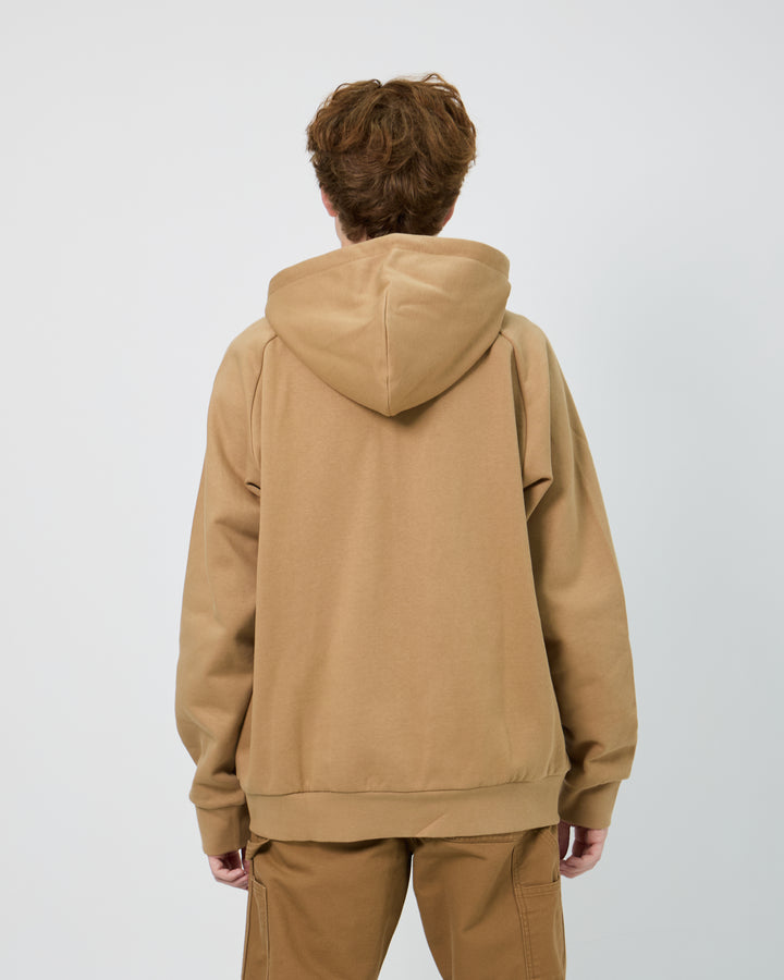 Hooded Square Label Jacket | Peanut