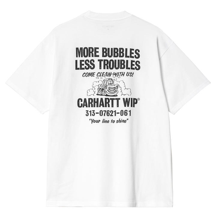 Less Troubles Tee | White