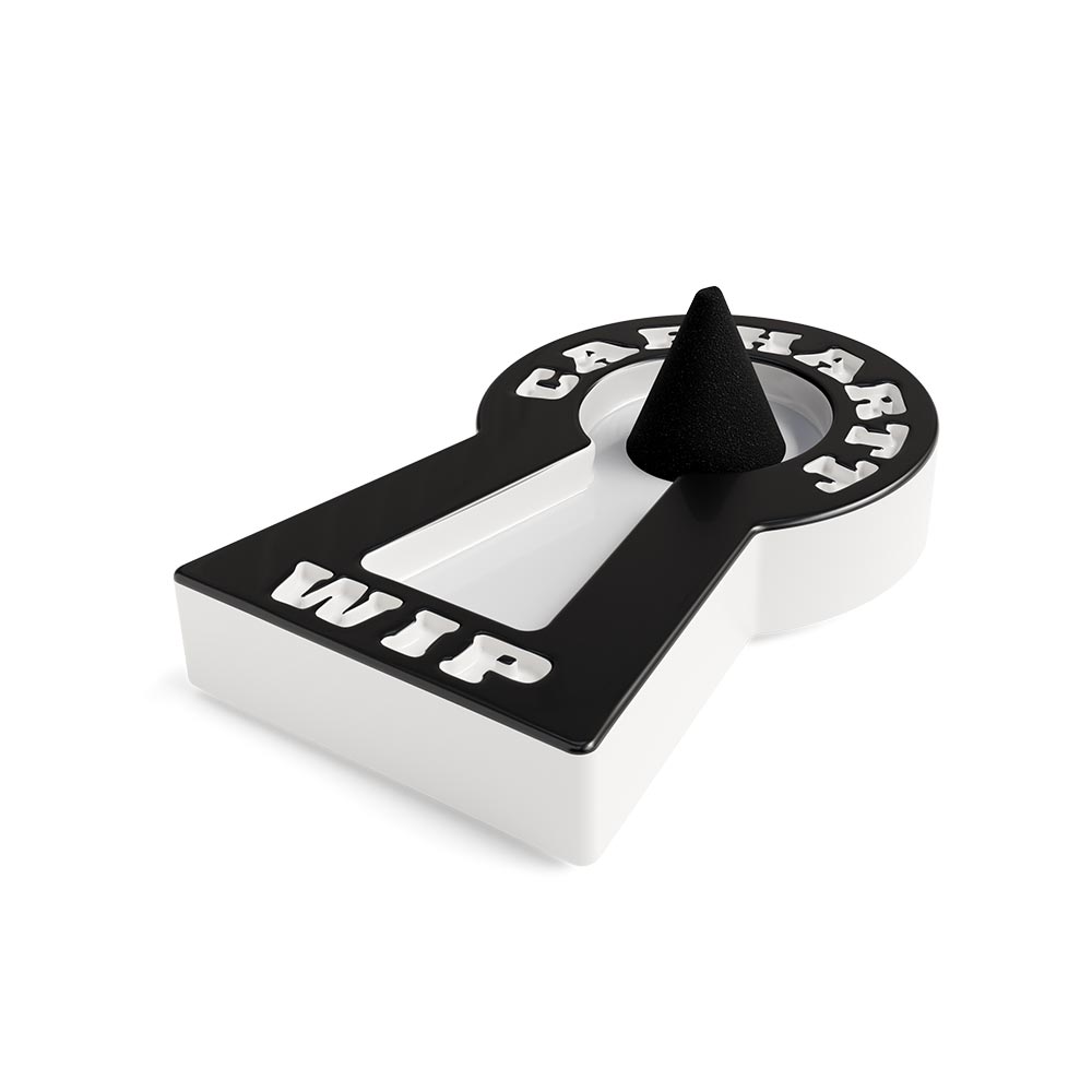 Locked Cone Incense Holder | White Black