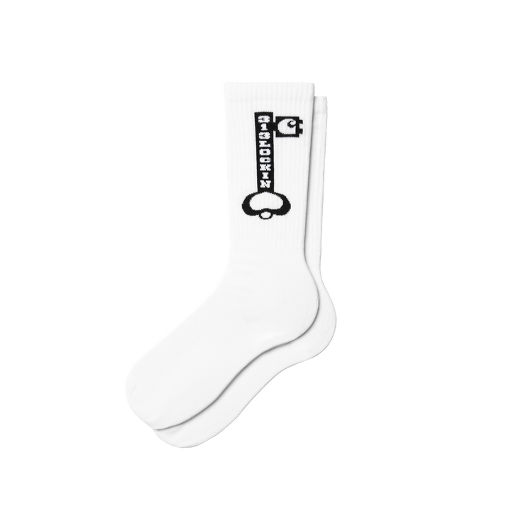 Locked Socks | White